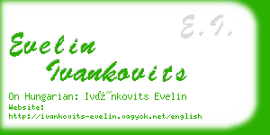 evelin ivankovits business card